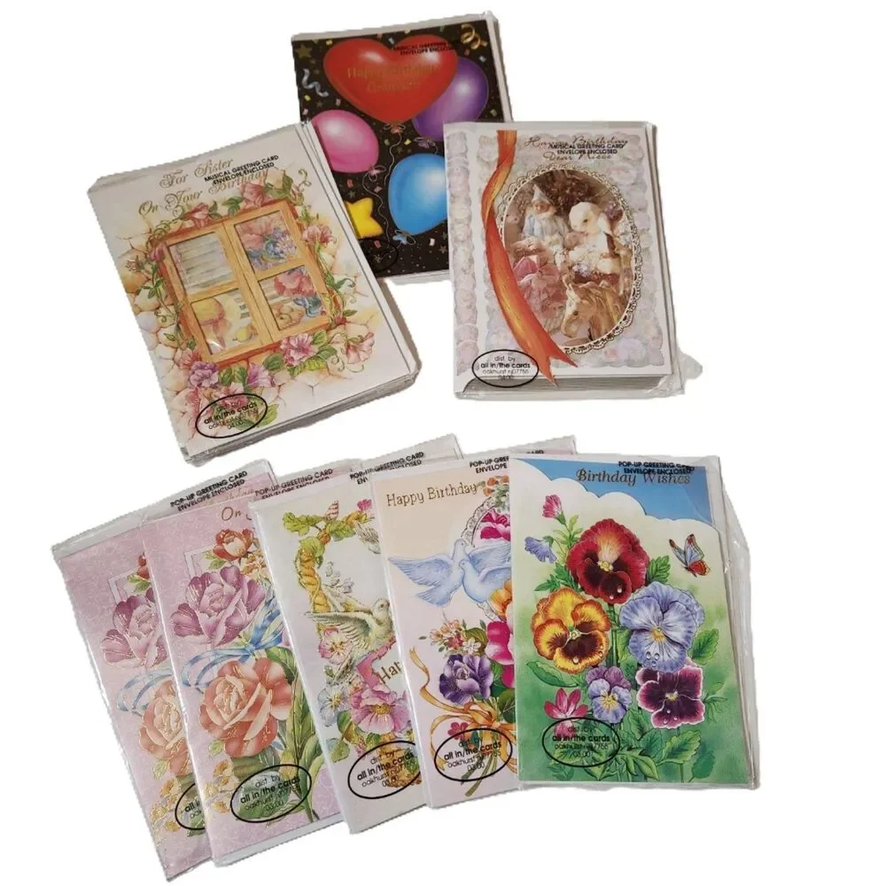 Birthday Greeting Card Lot Musical Pop Up Sister Niece Grandson